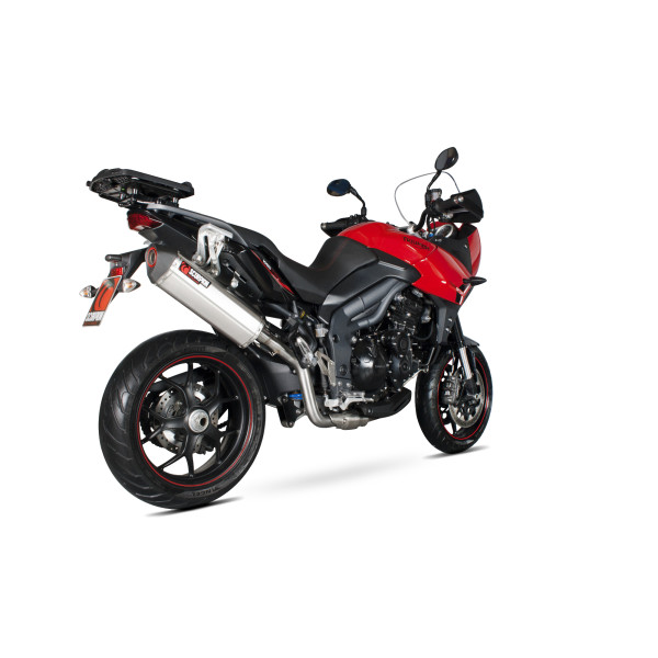 Scorpion Exhaust Triumph Tiger 1050 Sport  2013 - 2017 Serket Parallel Slip-on Brushed Stainless Steel Sleeve